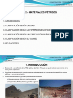 Materiales pétreos clasificación usos construcción