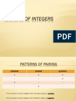 Division of Integers: By: F. J. Lavadia