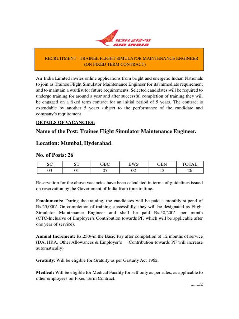 Air India Material | PDF | Employment | Government