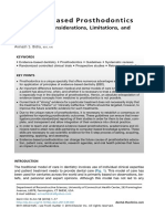 Evidence-Basedprosthodontics: Fundamental Considerations, Limitations, and Guidelines