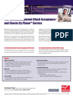 The Telecheckinternet Check Acceptance and Checks by Phone Service