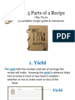 The 5 Parts of A Recipe