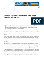 Omega 3 Supplementation and High Intensity Exercise - Muscle & Strength