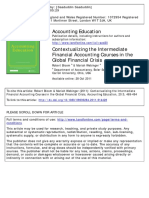 Accounting Education: To Cite This Article: Robert Bloom & Mariah Webinger (2011) : Contextualizing The Intermediate