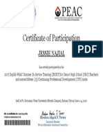 Certificate of Participation: Jessie Najial