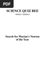 Science Quiz Bee G7-G8