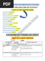 Class 12 Vector Algebra Formula Sheet | PDF | Euclidean Vector ...