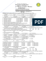 Mathematics 10 First Periodical Test 2019-2020