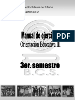 Ejercicios de Orientacion Educativa Semestre III PDF