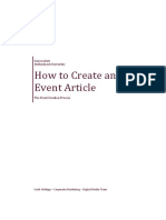 Creating An Event Article