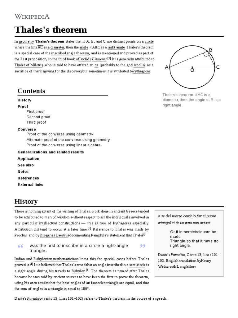Image Result For Thales Theorem Two Cases University Of Washington