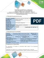 Guía de Actividades y Rubrica de Evaluación Tarea 3 - Caracterizar Un Problema Ambiental Regional Derivado de Una Actividad Agropeuaria