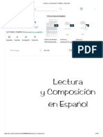 Lectura y Composición en Español 3 Grado
