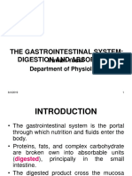 The Gastrointestinal System: Digestion and Absorption: Irawan Yusuf Department of Physiology