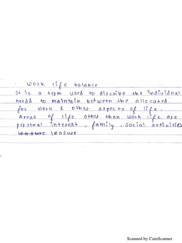 Work Life Balance | PDF