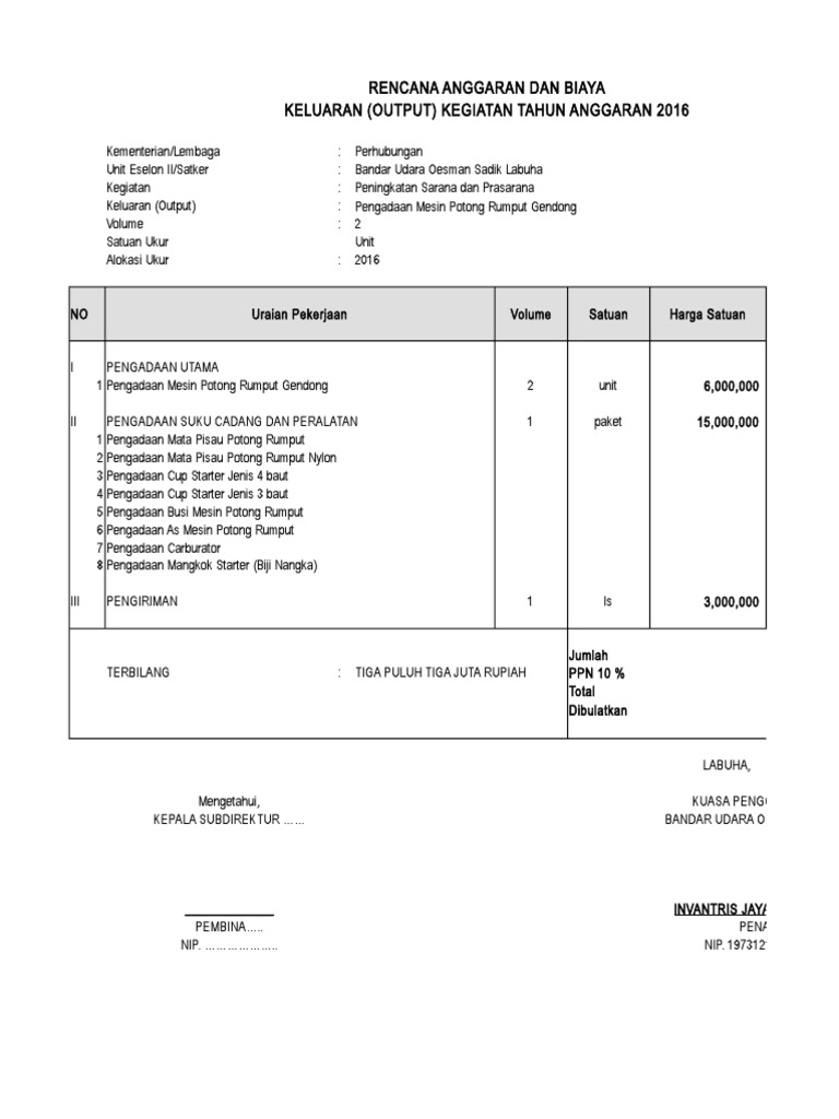 Rab Dan Justifikasi Mesin Potong Labuha | PDF