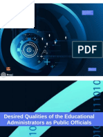 Desired Qualities of Desired Public Administrators by Jaeson Macarulay