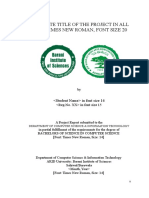 FYP Report Format