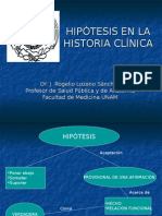 HIPÓTESIS EN LA HISTORIA CLÍNICA