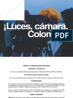 Manual de Asignación de Recursos de Fondo Filmación Colombia