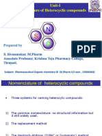Unit-I Nomenclature of Heterocyclic Compounds: Prepared by