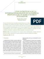 La dirección estratégica de la internacionalización empresarial