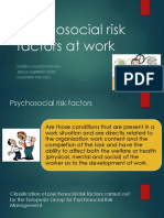 Psychosocial Risk Factors at Work