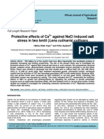 Protective effects of Ca2+ against NaCl induced salt