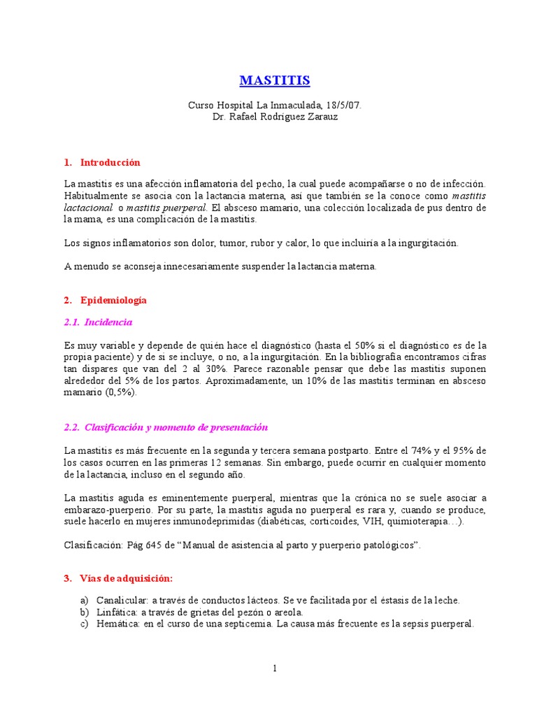Mastitis PDF | PDF | Pecho | Leche