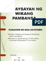 Kasaysayan NG Wikang Pambansa g11