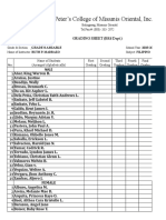 Grading Sheets