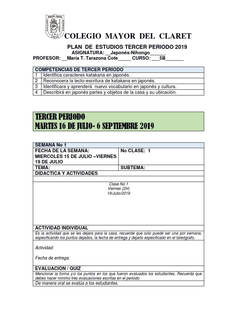 Curso 5 Grado | PDF | Prueba (evaluación) | Plan de estudios