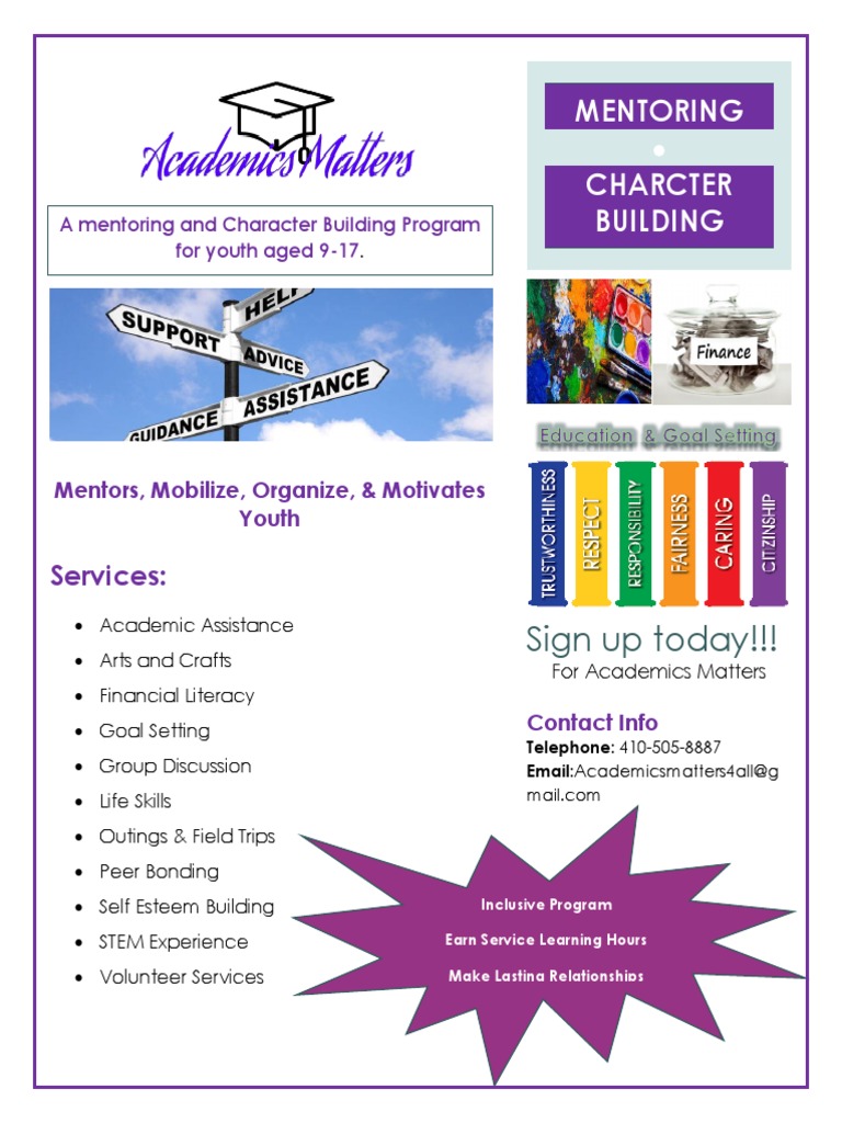 Youth Mentoring & Character Building Program | PDF | Career & Growth