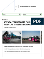 Atenea, Transporte Emblema para Las Mujeres de CDMX