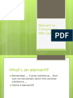 Element Vs Compound Mini Lesson