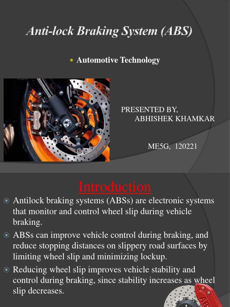 Understanding Antilock Braking Systems | PDF | Anti Lock Braking System ...