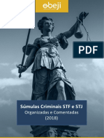 Súmulas por assunto - STF e STJ - Penal e Proc Penal EBEJI - Até Súm 600 - 2018.pdf