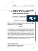 Algunos Peligros Quimicos y Nutricionales Del Consumo de Los Alimentos de Venta en Espacios Públicos.