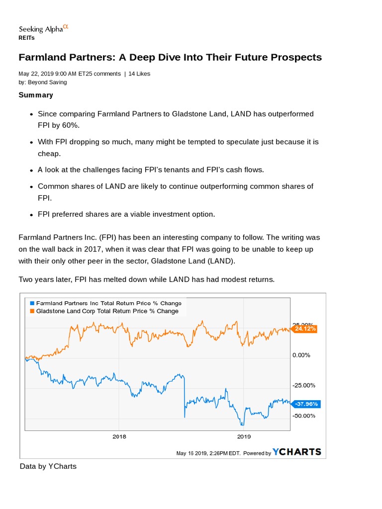 Farmland Partners A Deep Dive Into Their Future Prospects Farmland