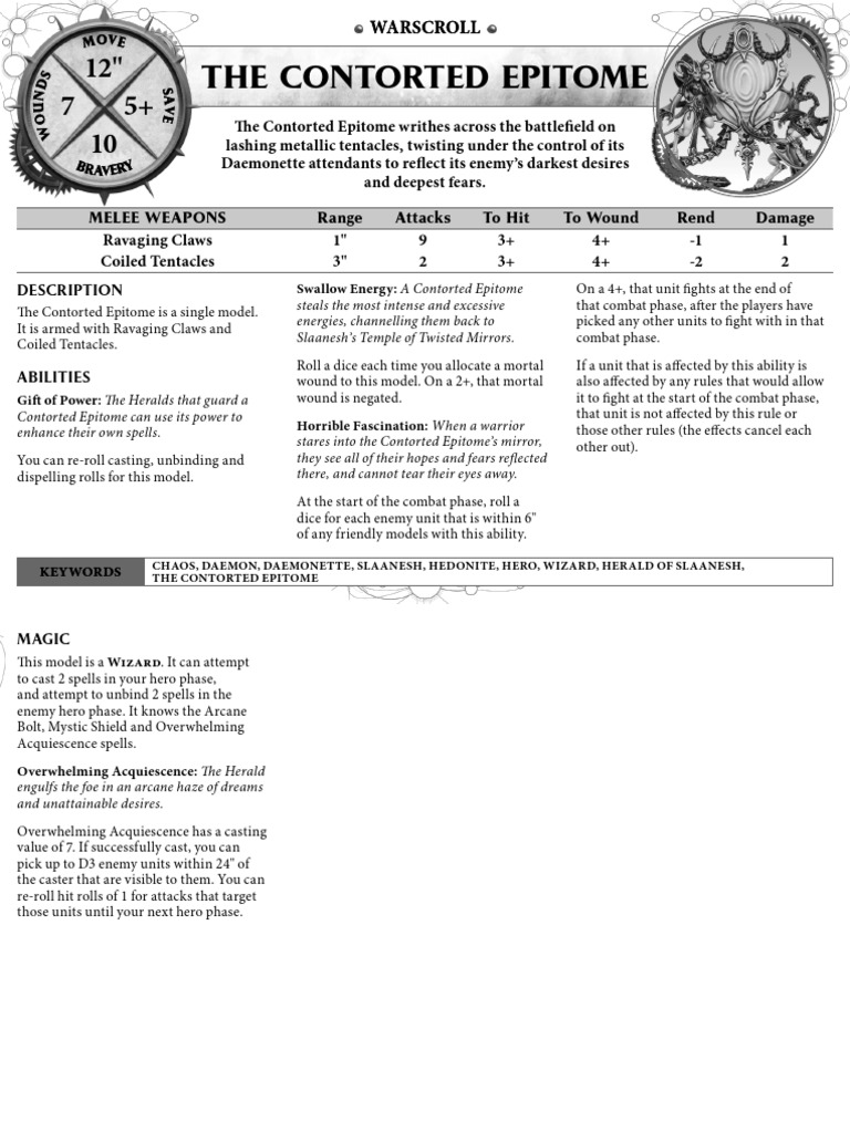 Contorted Epitome | PDF | Fantasy | Gaming