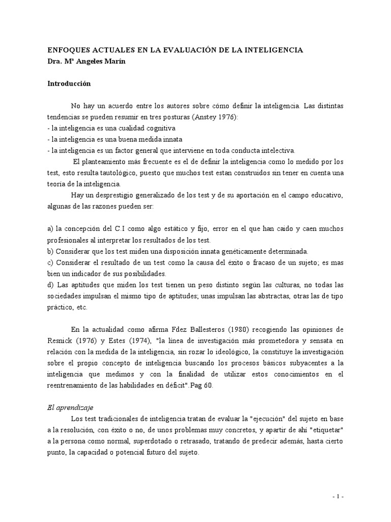 Evaluación de La Inteligencia | PDF | Inteligencia | Analogía