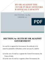Suits by or Against The Government or Public Officers in Their Official Capacity