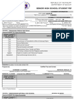 SHS Student Permanent Record Summary