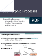 Geomorphic Processes: Weathering, Erosion, Deposition & Landforms