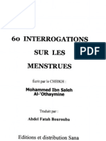 60 Interrogations Sur Les Menstrues