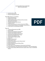 Daftar Kebutuhan Dokumen SNARS