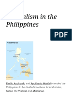 Federalism in The Philippines: Emilio Aguinaldo Apolinario Mabini Luzon Visayas Mindanao