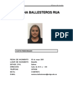 Hoja de Vida Mariana Ballesteros Rua PDF