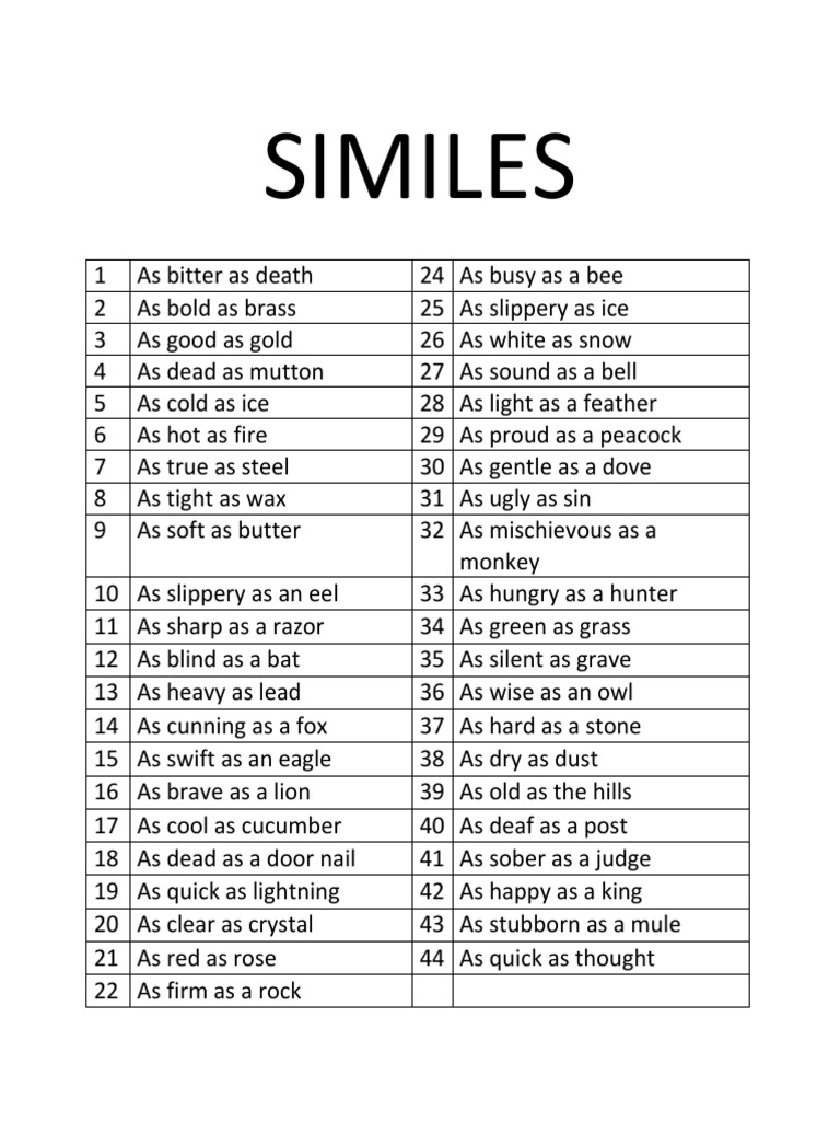100 Best Similes About Nature – What Is a Simile? 60+ Examples and ...