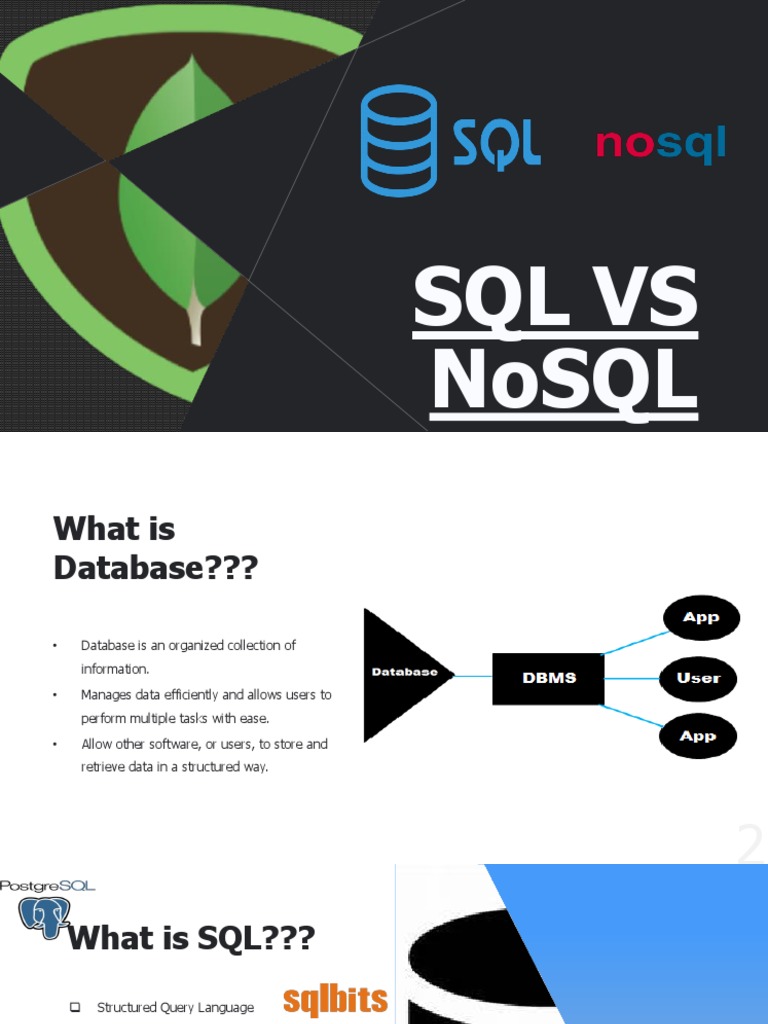 SQL Vs NoSQL 1 | PDF | No Sql | Relational Database